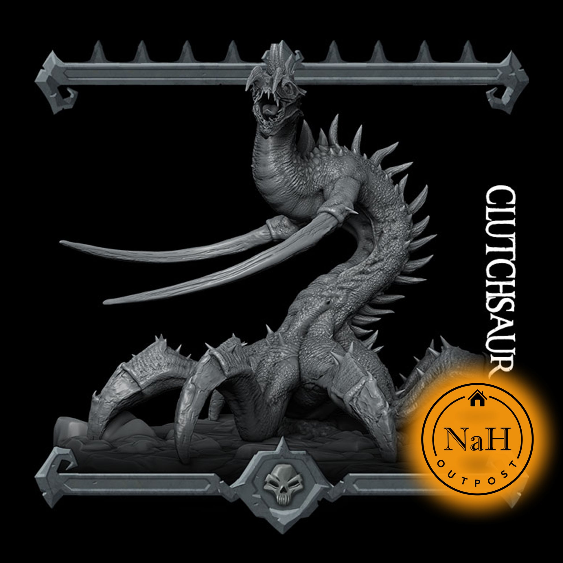 Vexxis the Spinesnare | Clutchsaur | Monstrosity Miniature for Tabletop games like D&D 5e and TTRPG War Gaming