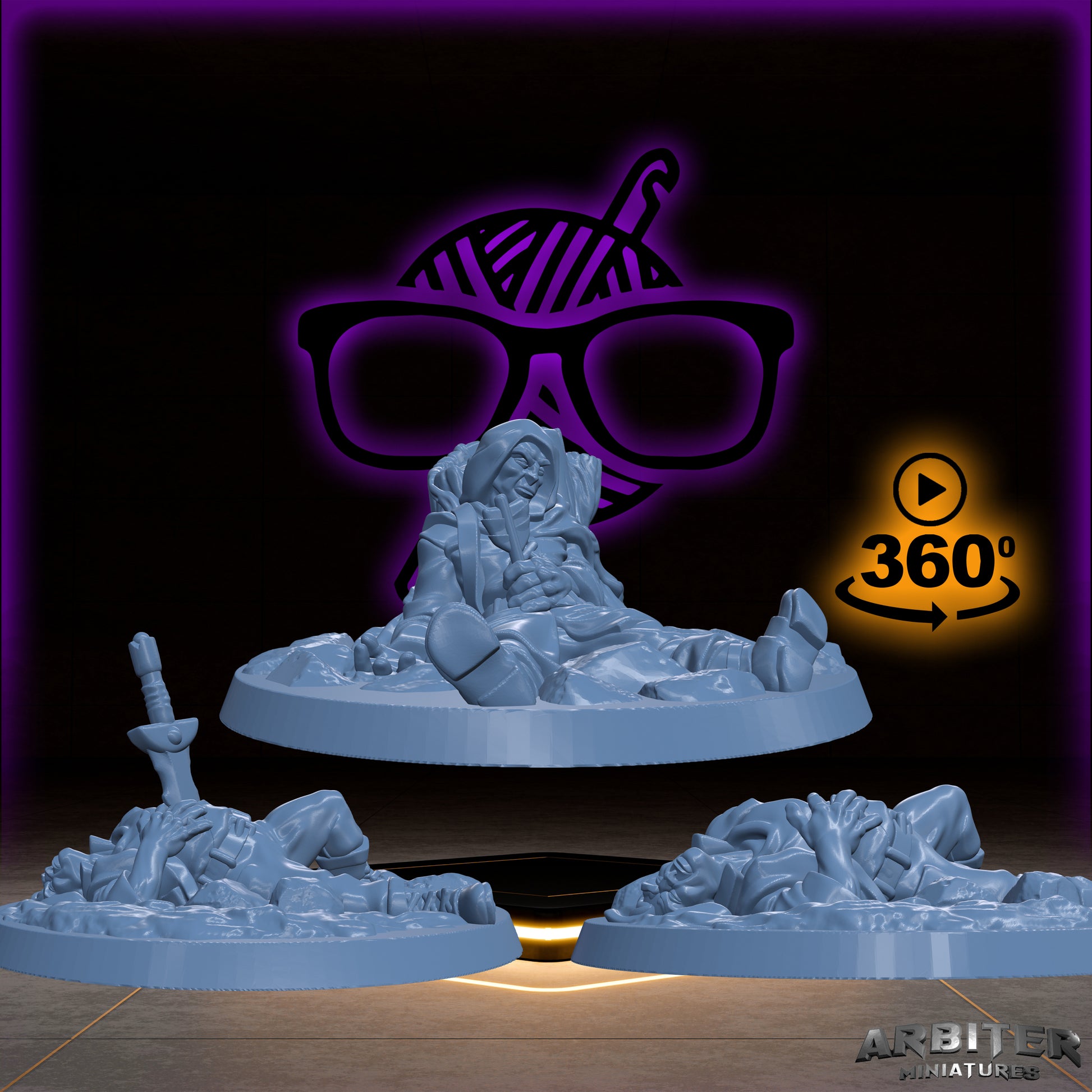 Dead traveler | Slain Townsfolk miniature for Tabletop games like D&D or War Gaming
