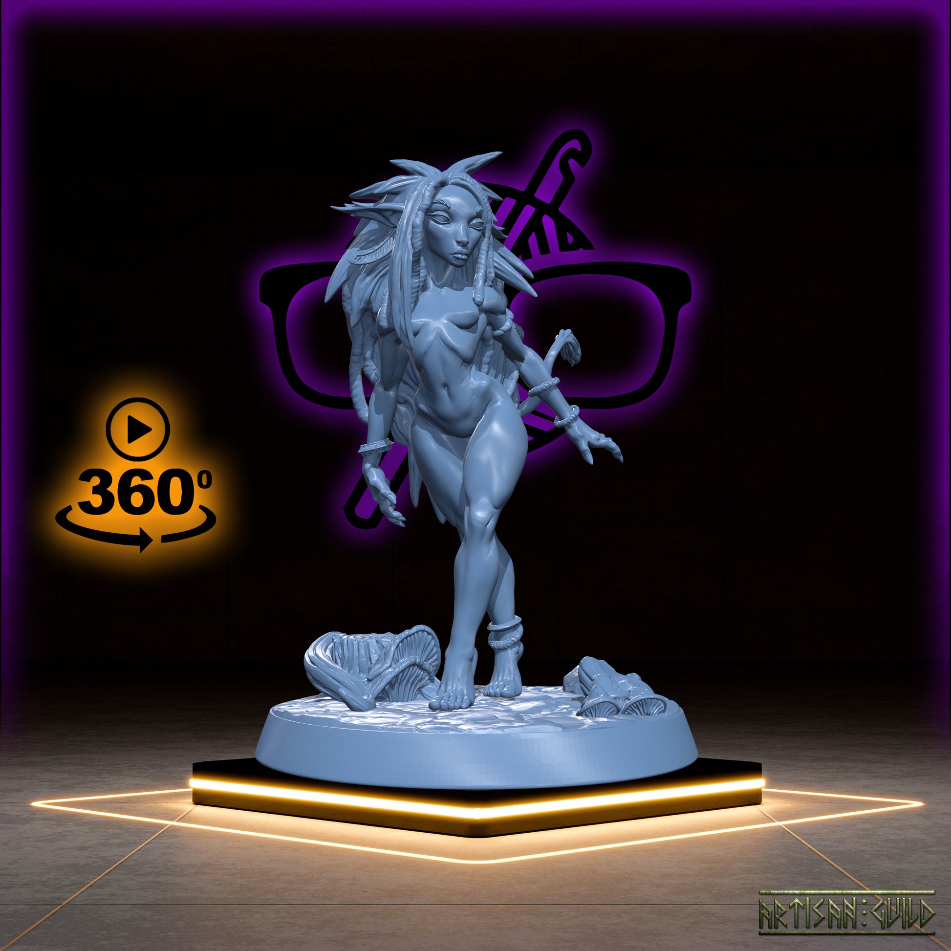 Gwendrel the Troll Maiden | Troll Pinup | Svartwood Trolls Miniature for Tabletop games like D&D or Warhammer