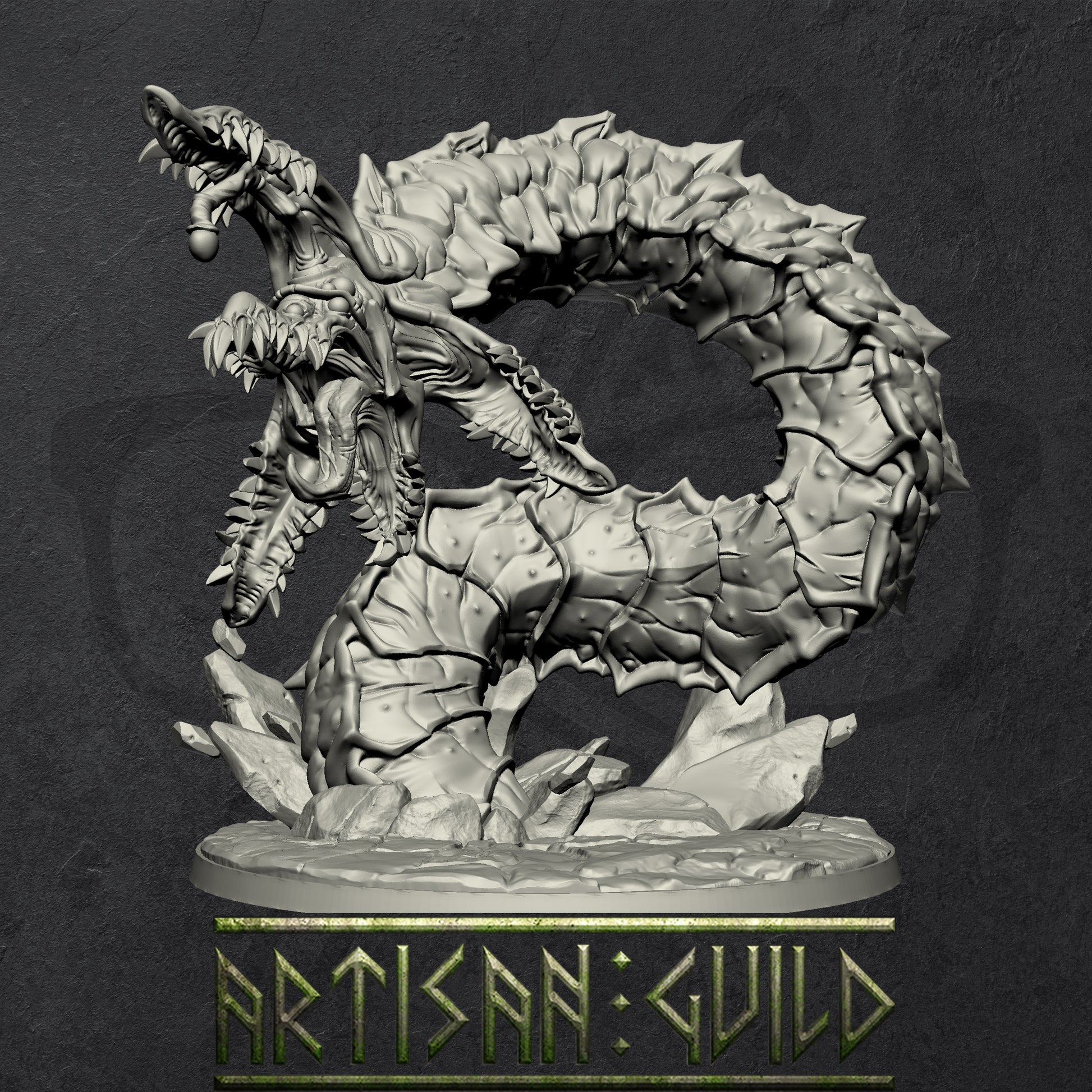 Diggaz the Plague Zeek | Giant worm or Grick | Plague-Mine Kobold Leader miniature for Tabletop games like D&D and War Gaming