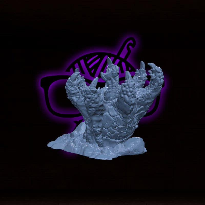 Purple Worm | Underdark Claw miniature for Tabletop games like D&D or War Gaming | Sculpted By Arbiter Miniatures