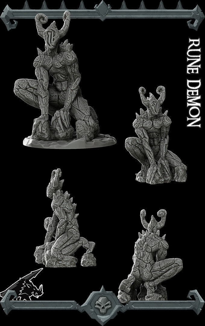 Voidscript, the Faceless Demon | Rune Demon Miniature for Tabletop games like D&D and War Gaming