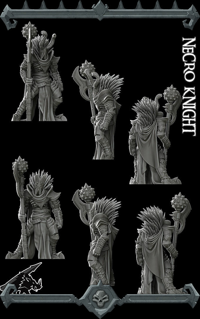 Nemaros, the Worm King | Kyuss Knight | Necro Knight Miniature for Tabletop games like D&D and War Gaming
