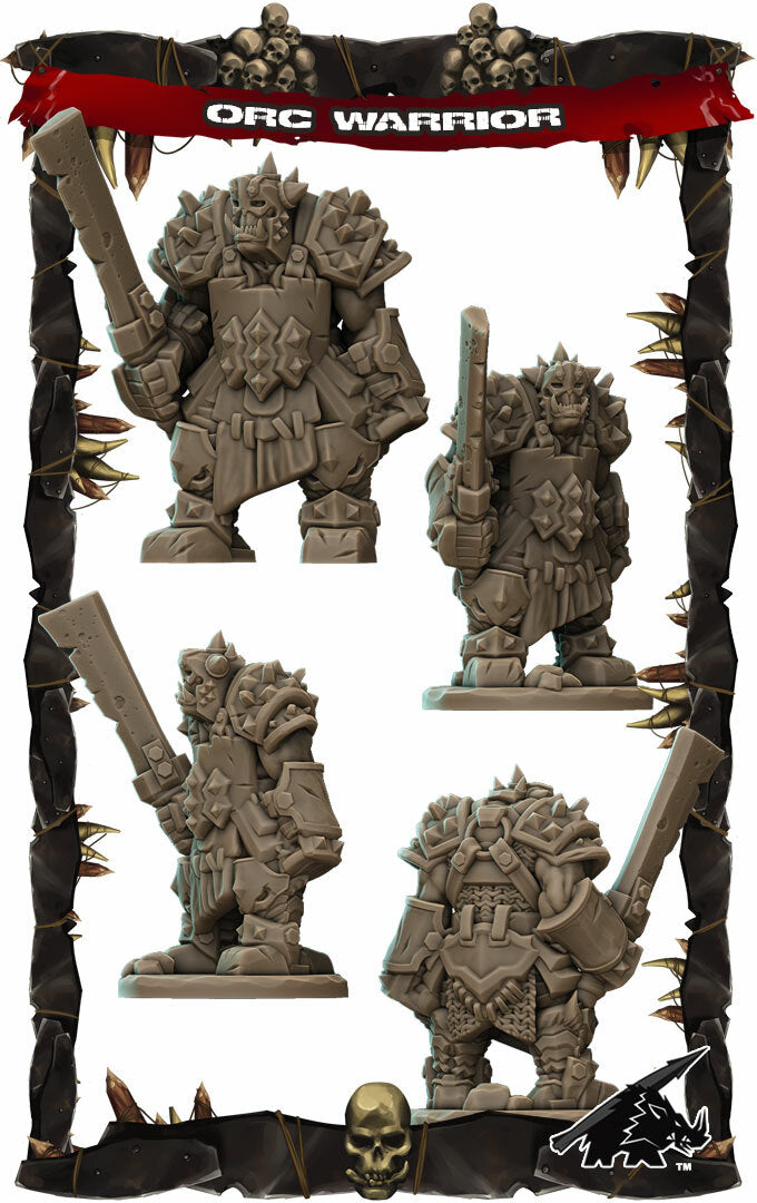 Kraz Bloodhand | Orc Warrior or Ogre Miniature for Tabletop games like D&D and War Gaming
