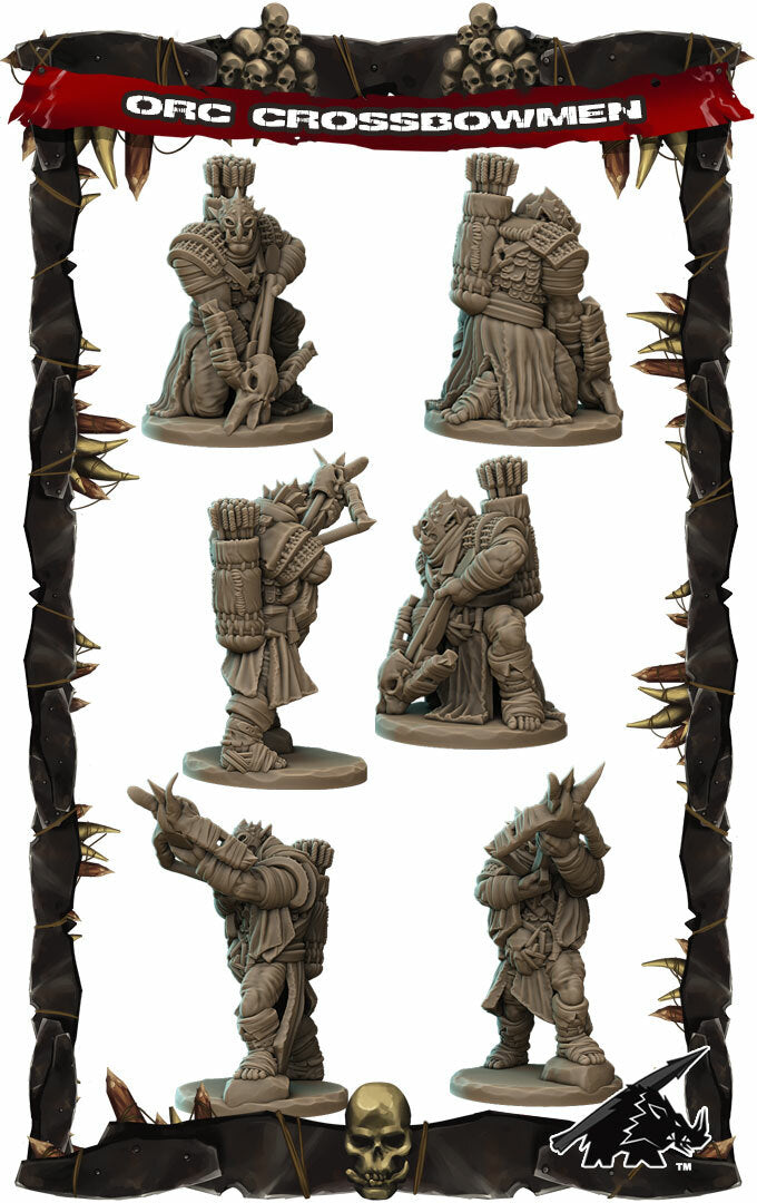 Grikk Skullshot | Orc Boltmen | Crossbow Ogre Miniature for Tabletop games like D&D and War Gaming