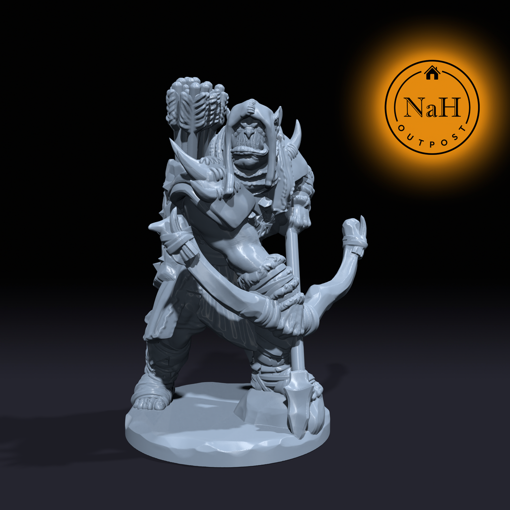 Krag Grimeye | Orc Archers Miniature for Tabletop games like D&D and War Gaming