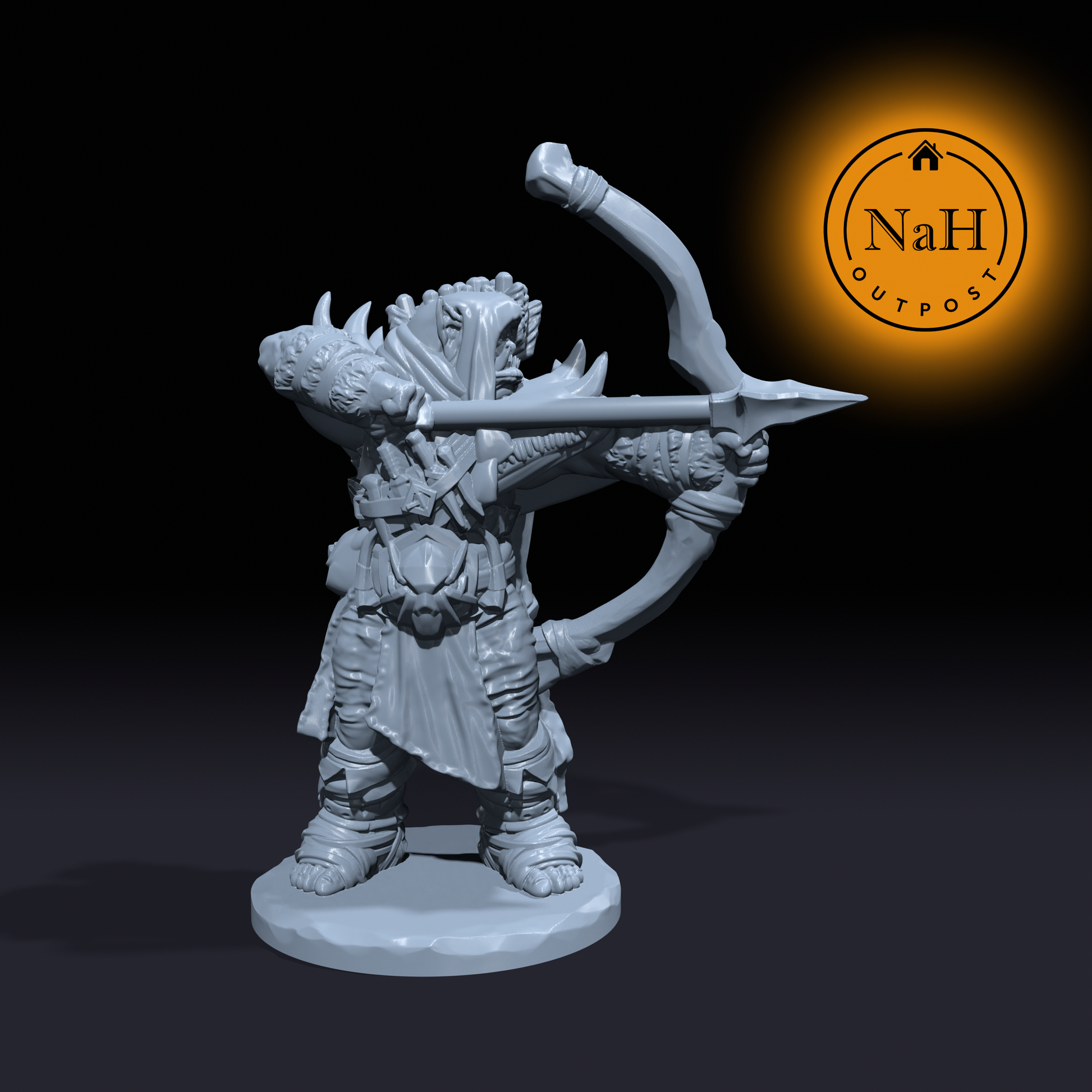Krag Grimeye | Orc Archers Miniature for Tabletop games like D&D and War Gaming