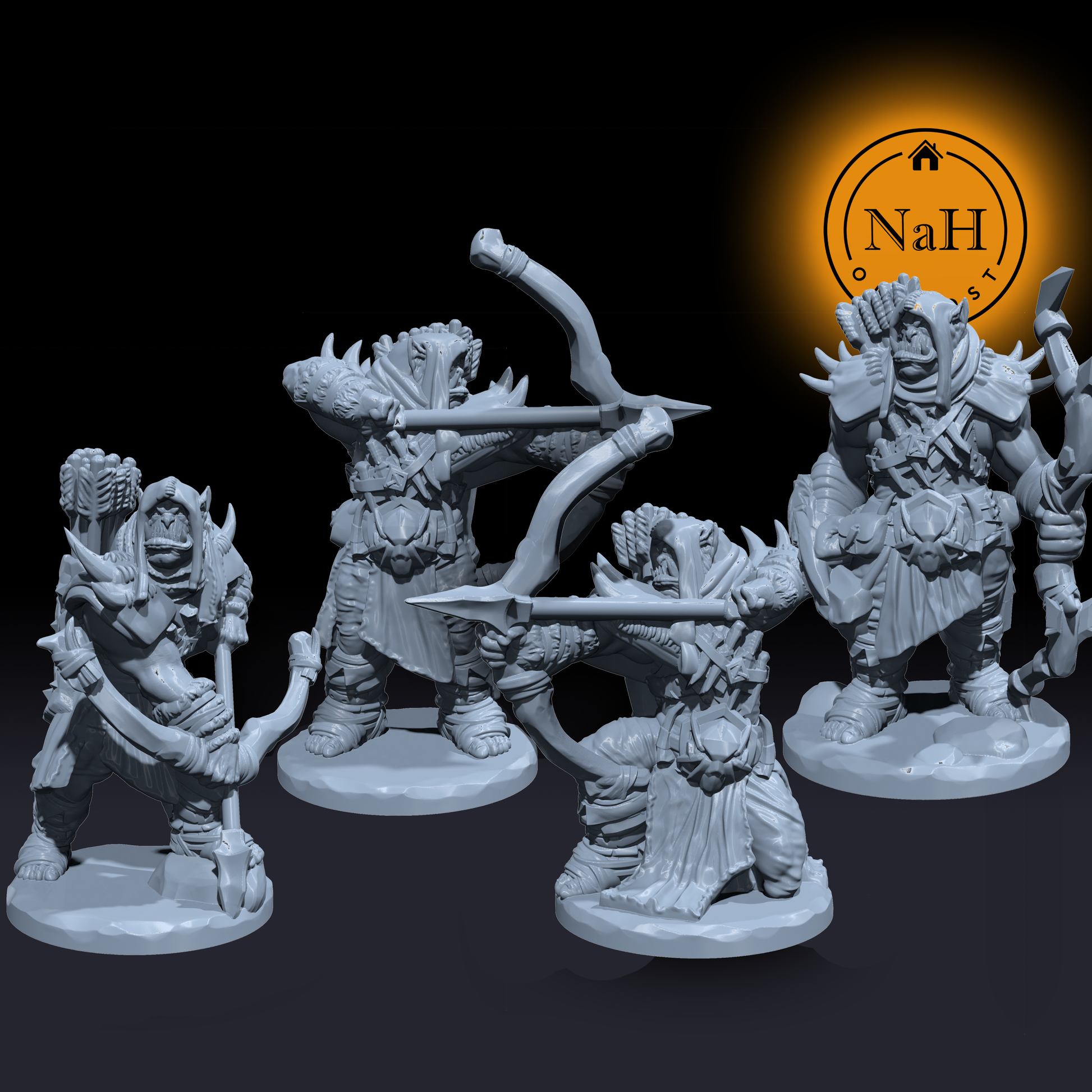 Krag Grimeye | Orc Archers Miniature for Tabletop games like D&D and War Gaming