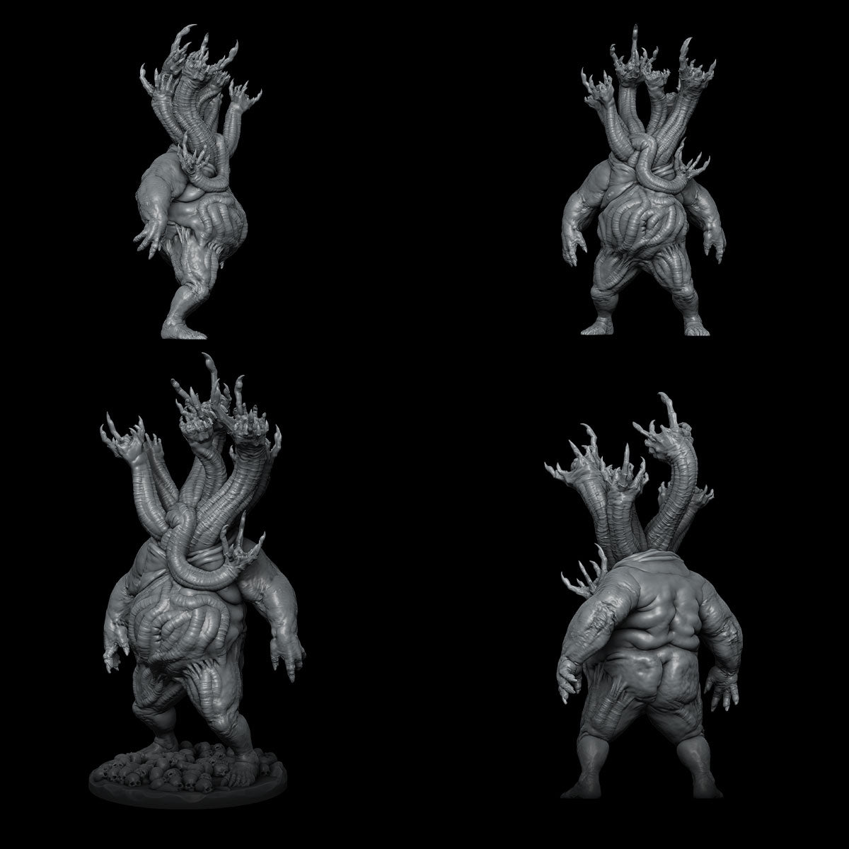 Bloat Host | Demon Grappler | Fiend Miniature for Tabletop games like D&D 5e and TTRPG  War Gaming