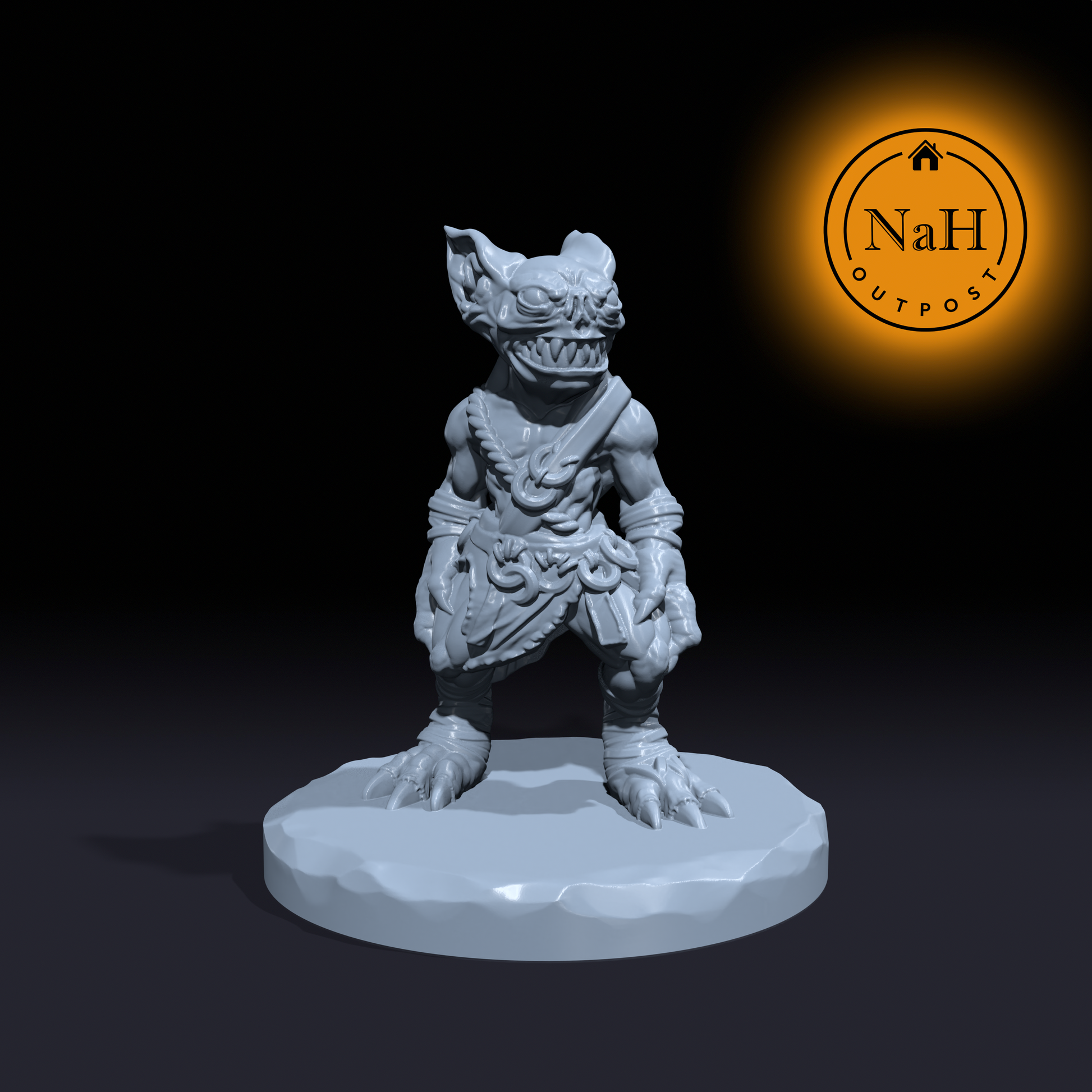 Spike and Scrambles, Tuskland Gremlins Miniature for Tabletop games like D&D and War Gaming