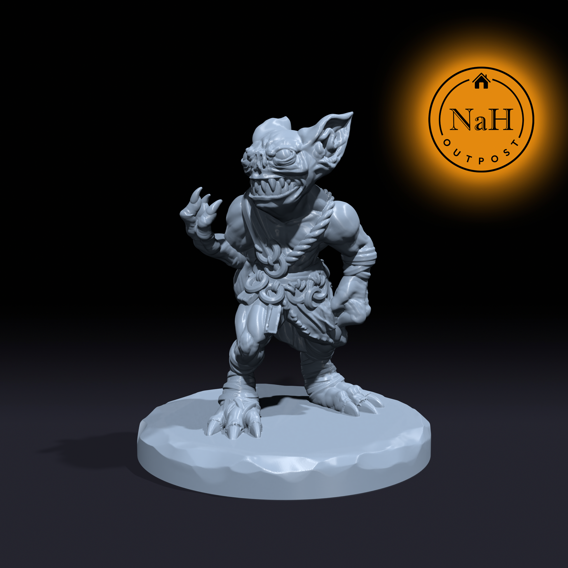 Spike and Scrambles, Tuskland Gremlins Miniature for Tabletop games like D&D and War Gaming