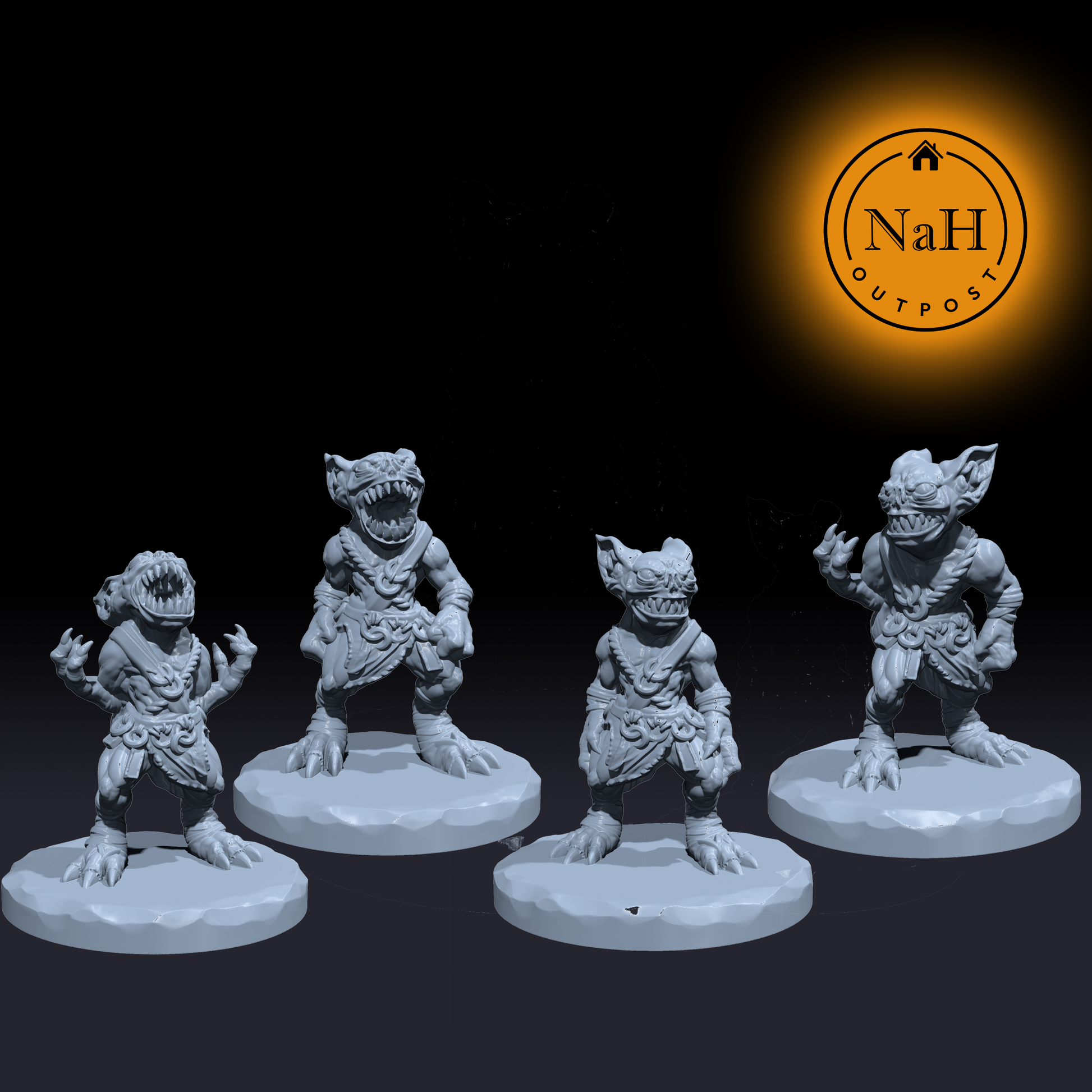 Spike and Scrambles, Tuskland Gremlins Miniature for Tabletop games like D&D and War Gaming