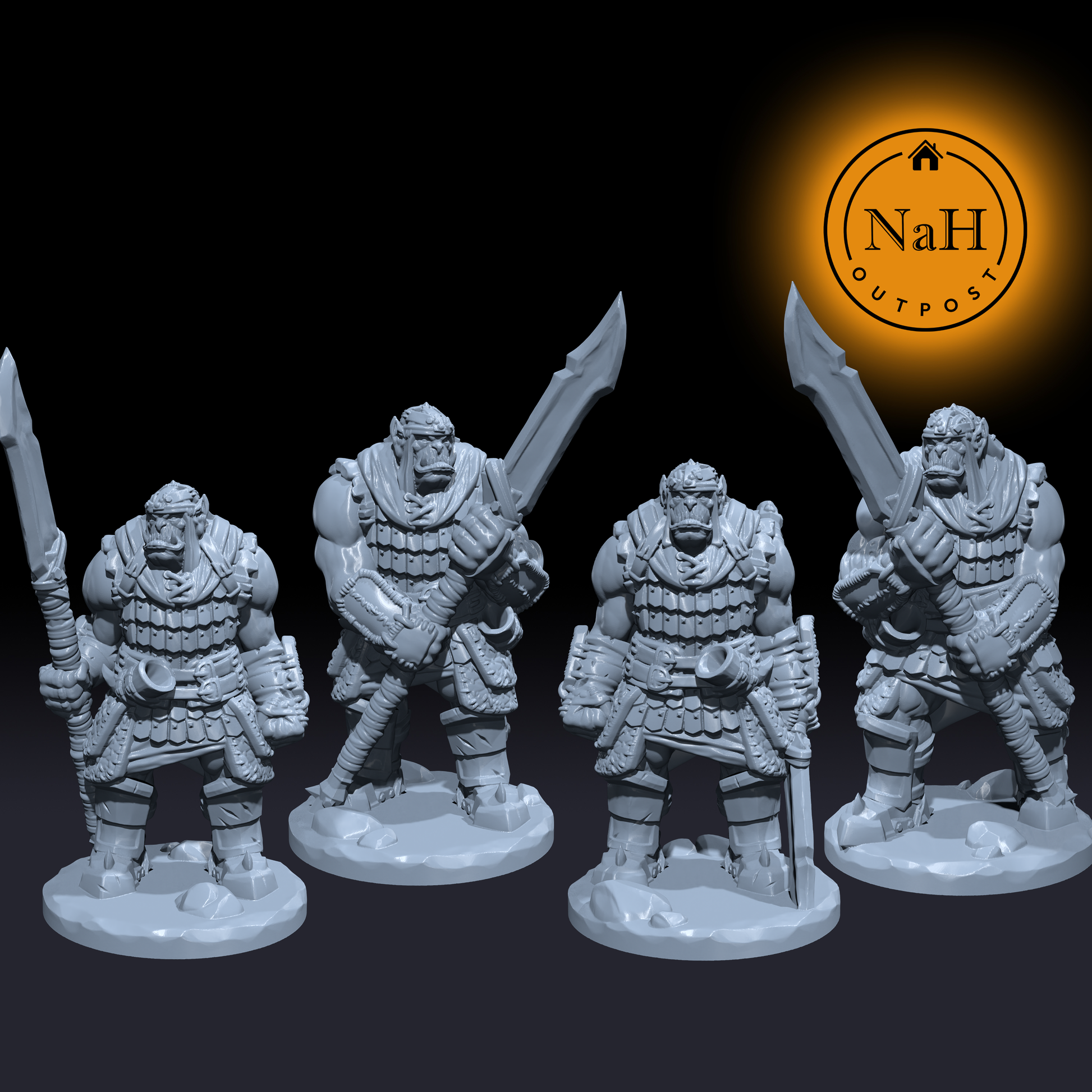 Krag Grimshield | Orc or Ogre Guards Miniature for Tabletop games like D&D and War Gaming