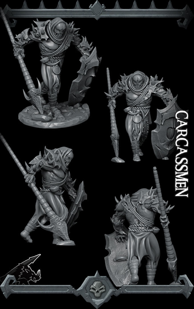 Drakhal the Death Commander | Carcassmen | Undead Miniature for Tabletop games like D&D 5e and TTRPG  War Gaming