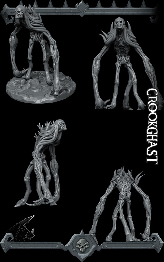 Gristle Longshank, the Shrouded Giant | Crookghast | Undead Terror | Skeleton Miniature for Tabletop games like D&D 5e and TTRPG  War Gaming