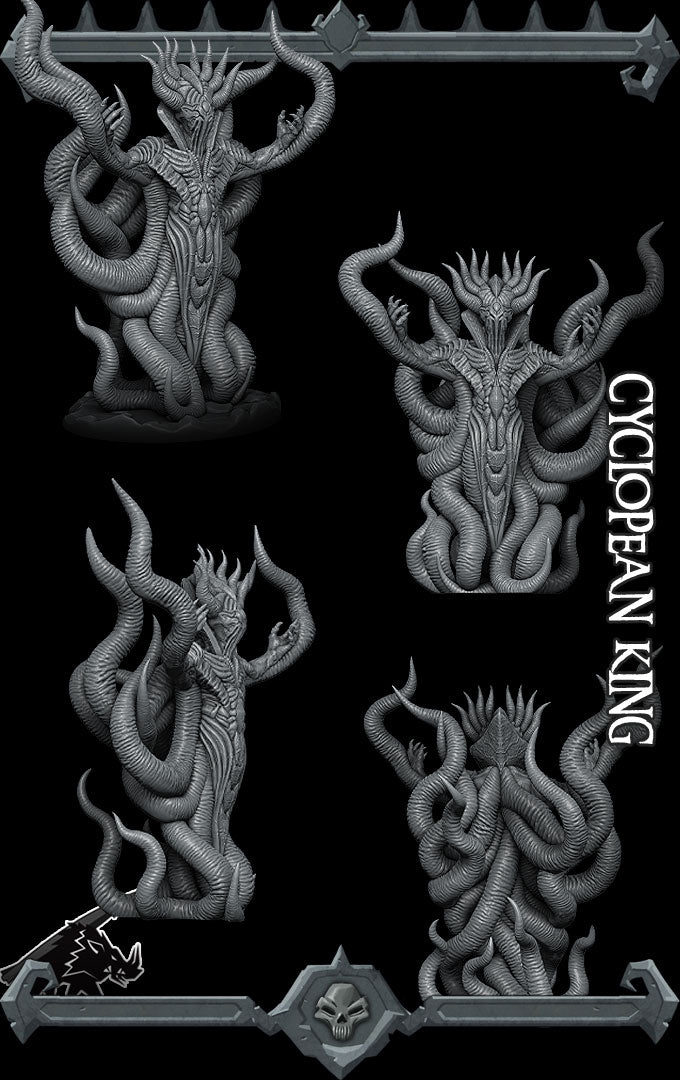 Arges the Cyclopean Ruler | Cyclopean King | Aberration Miniature for Tabletop games like D&D 5e and TTRPG  War Gaming