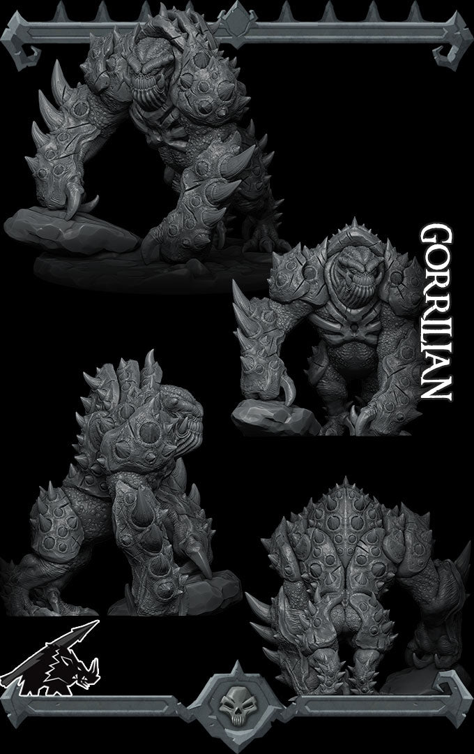 Terrak the Stoneback | Gorrilian | Earth Elemental Miniature for Tabletop games like D&D 5e and TTRPG  War Gaming
