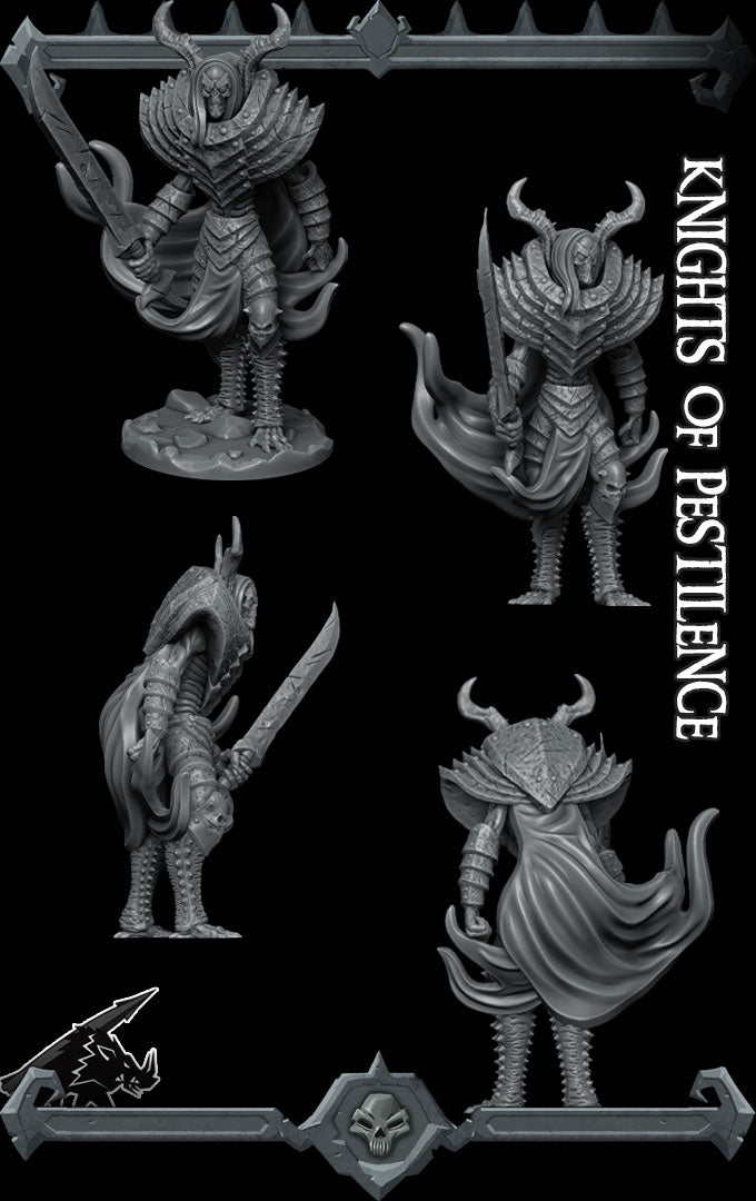 Witherblade, Scourge of the Blessed | Knight of Pestilence | Undead Skeleton Commander Miniature for Tabletop games like D&D 5e and TTRPG  War Gaming