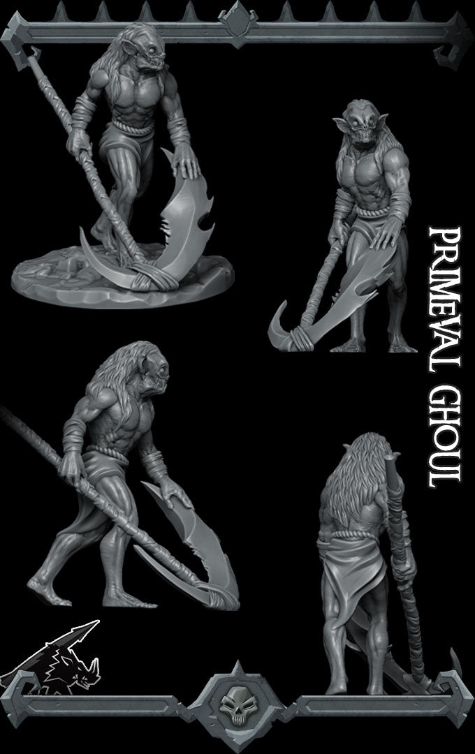 Grimmaw, the Crypt Stalker | Primeval Ghoul | Undead Commander Miniature for Tabletop games like D&D 5e and TTRPG  War Gaming