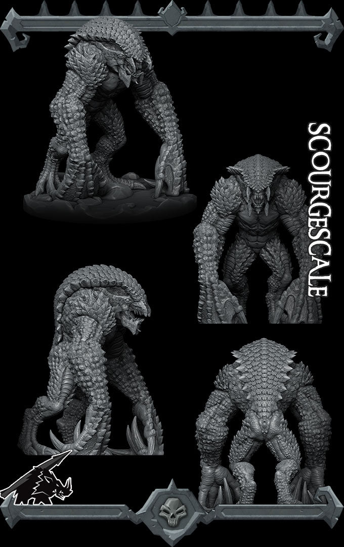 Razorhide, the Reptilian Brute | Scourgescale | Monstrosity Miniature for Tabletop games like D&D and War Gaming| Dungeons and Dragons Mini