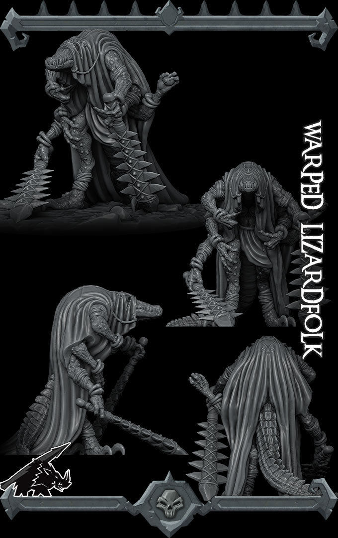 Soothscales, the All-Seeing | Warped Lizardfolk Miniature for Tabletop games like D&D and War Gaming| Dungeons and Dragons Mini
