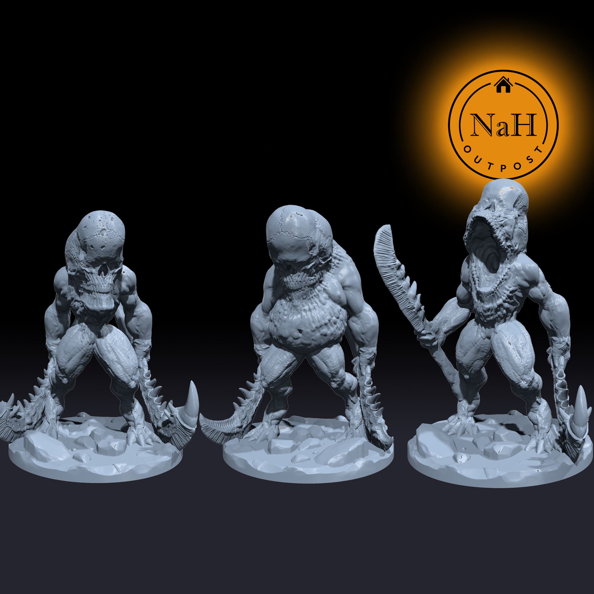 Goregnaw, Defiler of Graves | Mawmen | Skull Guard Fiend Demon Miniature for Tabletop games like D&D 5e and TTRPG  War Gaming