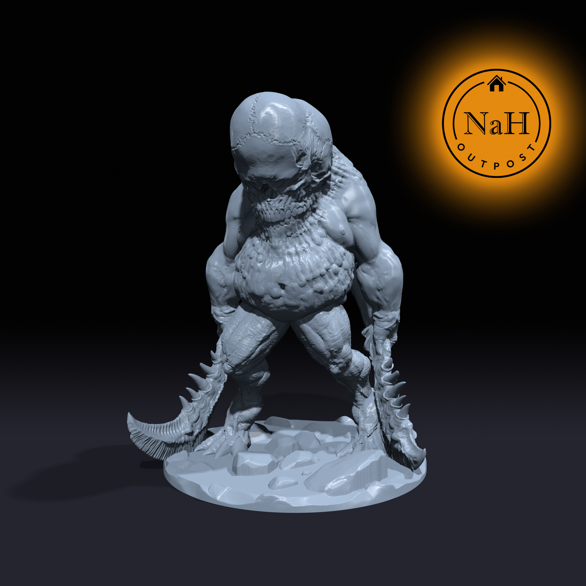 Goregnaw, Defiler of Graves | Mawmen | Skull Guard Fiend Demon Miniature for Tabletop games like D&D 5e and TTRPG  War Gaming