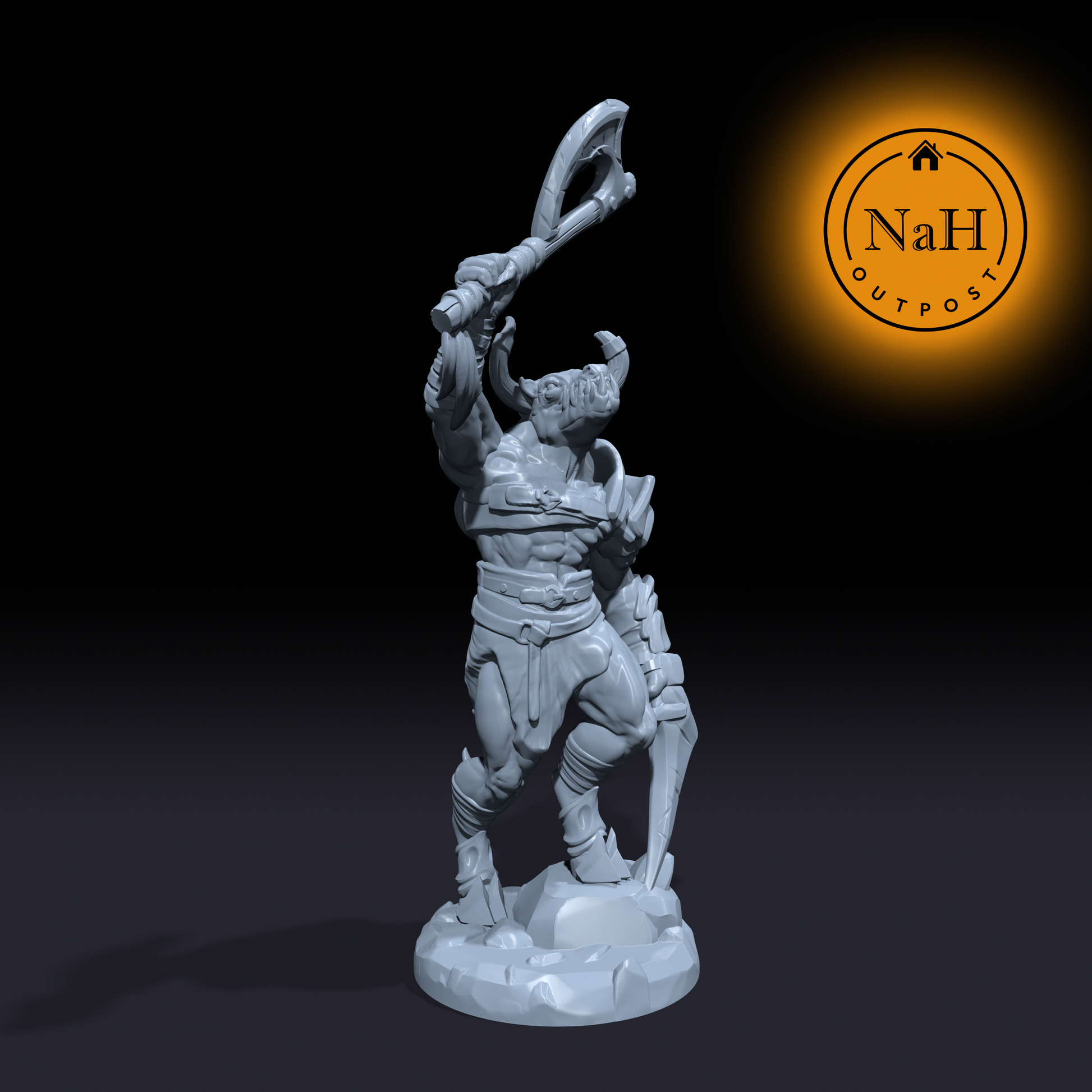 Gorefiend, Butcher of the Arena | Minotaur Gladiator Miniature for Tabletop games like D&D and War Gaming