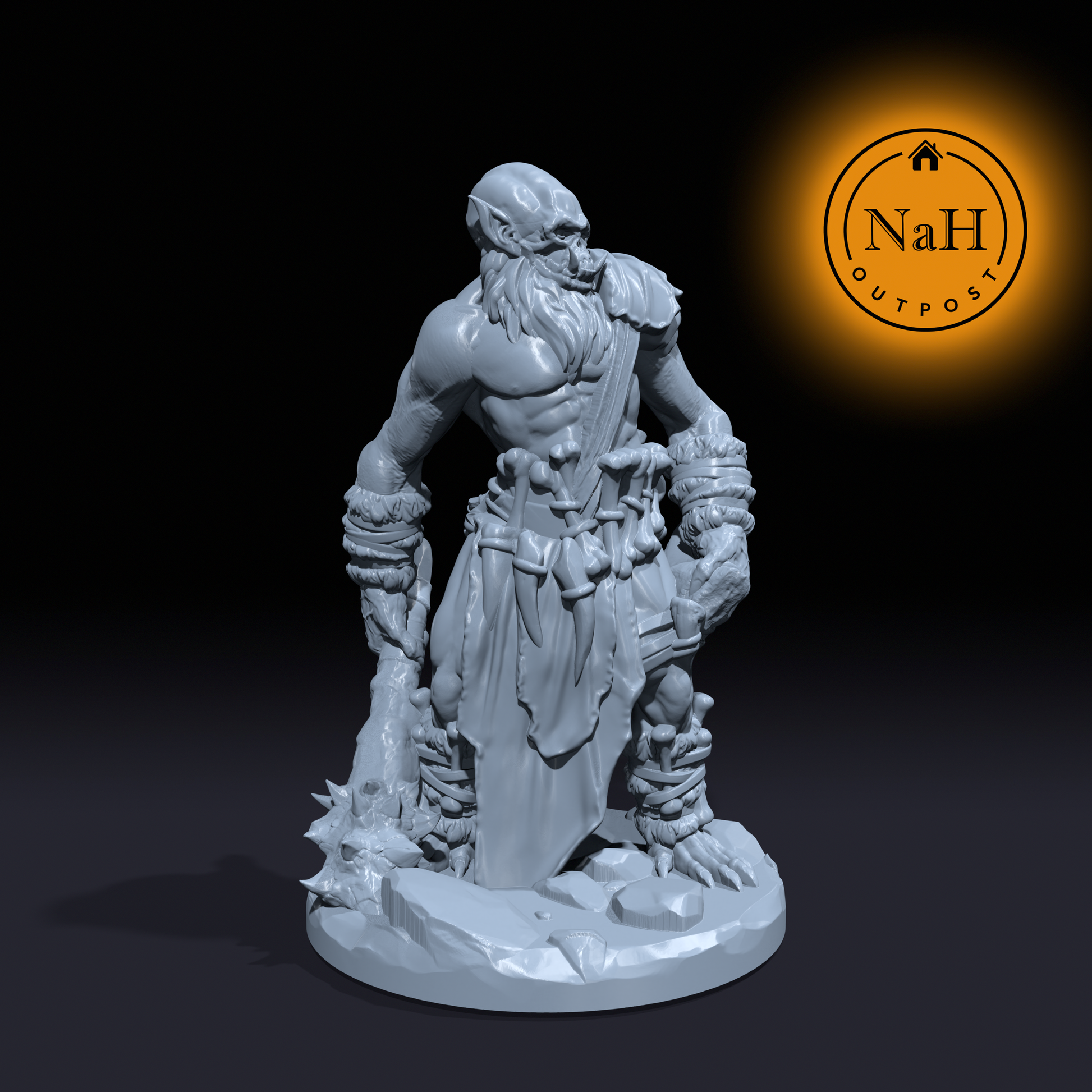 Gorefist, the Bloody Cleaver | Morgoc | Malformed Orc Miniature for Tabletop games like D&D and War Gaming