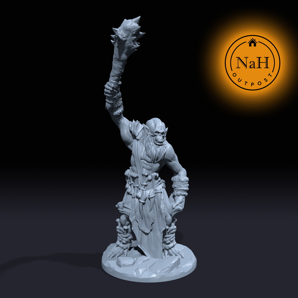 Gorefist, the Bloody Cleaver | Morgoc | Malformed Orc Miniature for Tabletop games like D&D and War Gaming