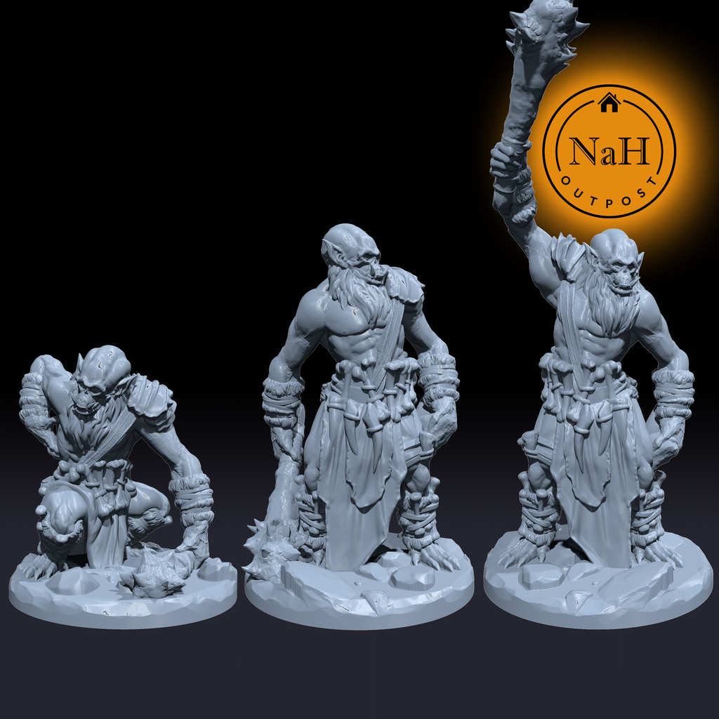 Gorefist, the Bloody Cleaver | Morgoc | Malformed Orc Miniature for Tabletop games like D&D and War Gaming