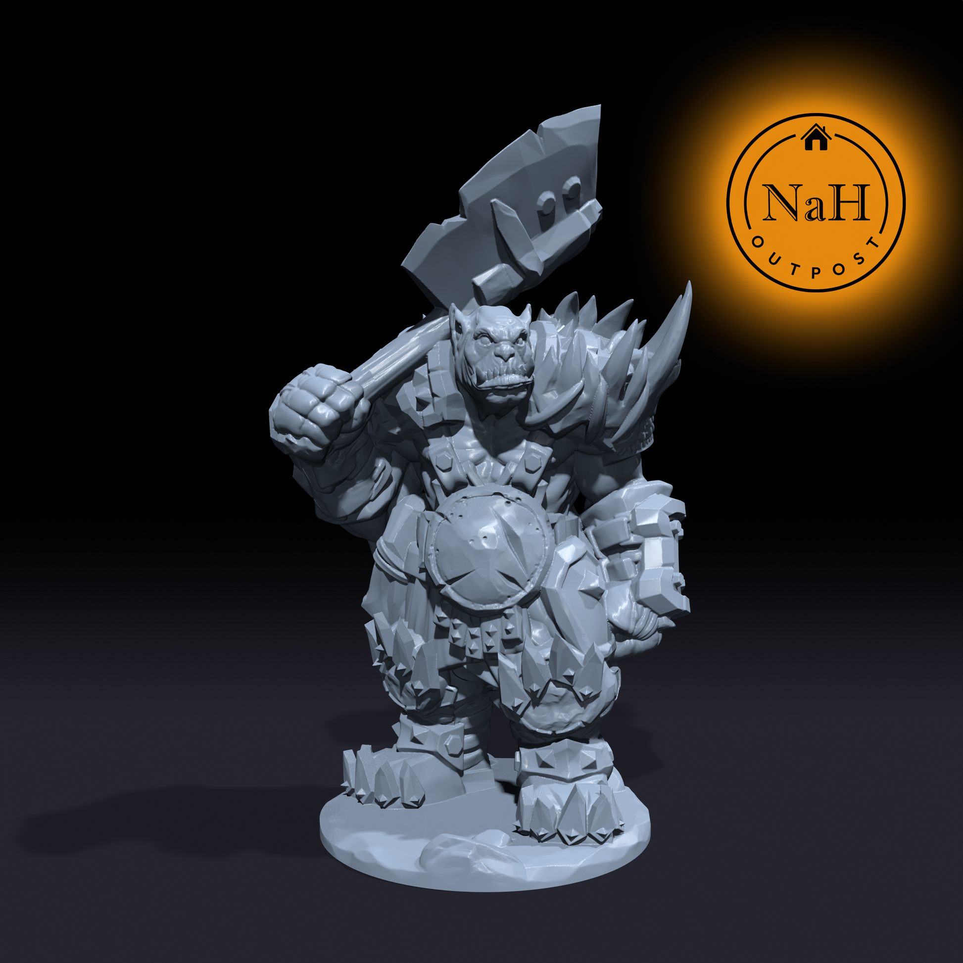 Morgash Bloodhand | Orc Grunts or Ogre Miniature for Tabletop games like D&D and War Gaming