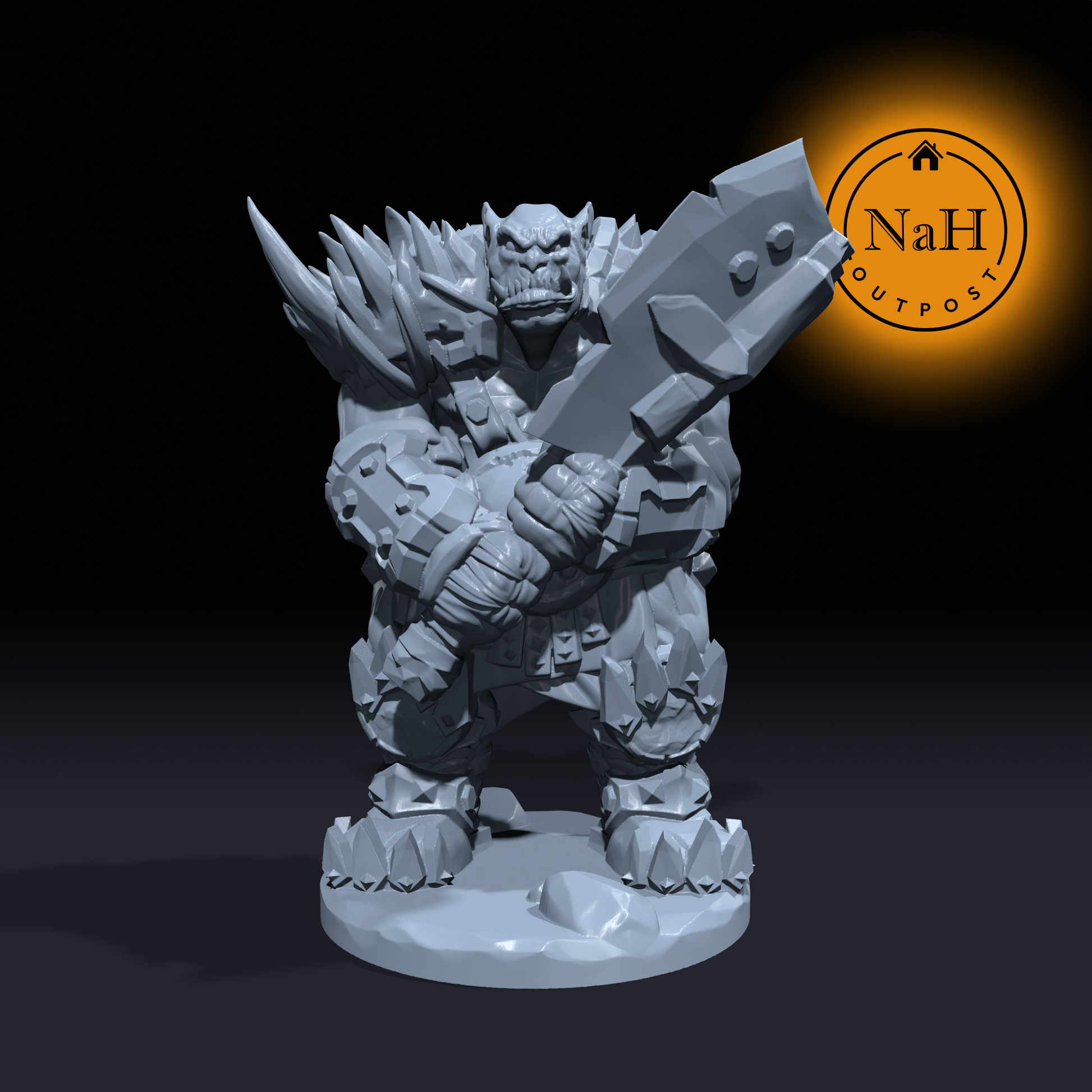 Morgash Bloodhand | Orc Grunts or Ogre Miniature for Tabletop games like D&D and War Gaming