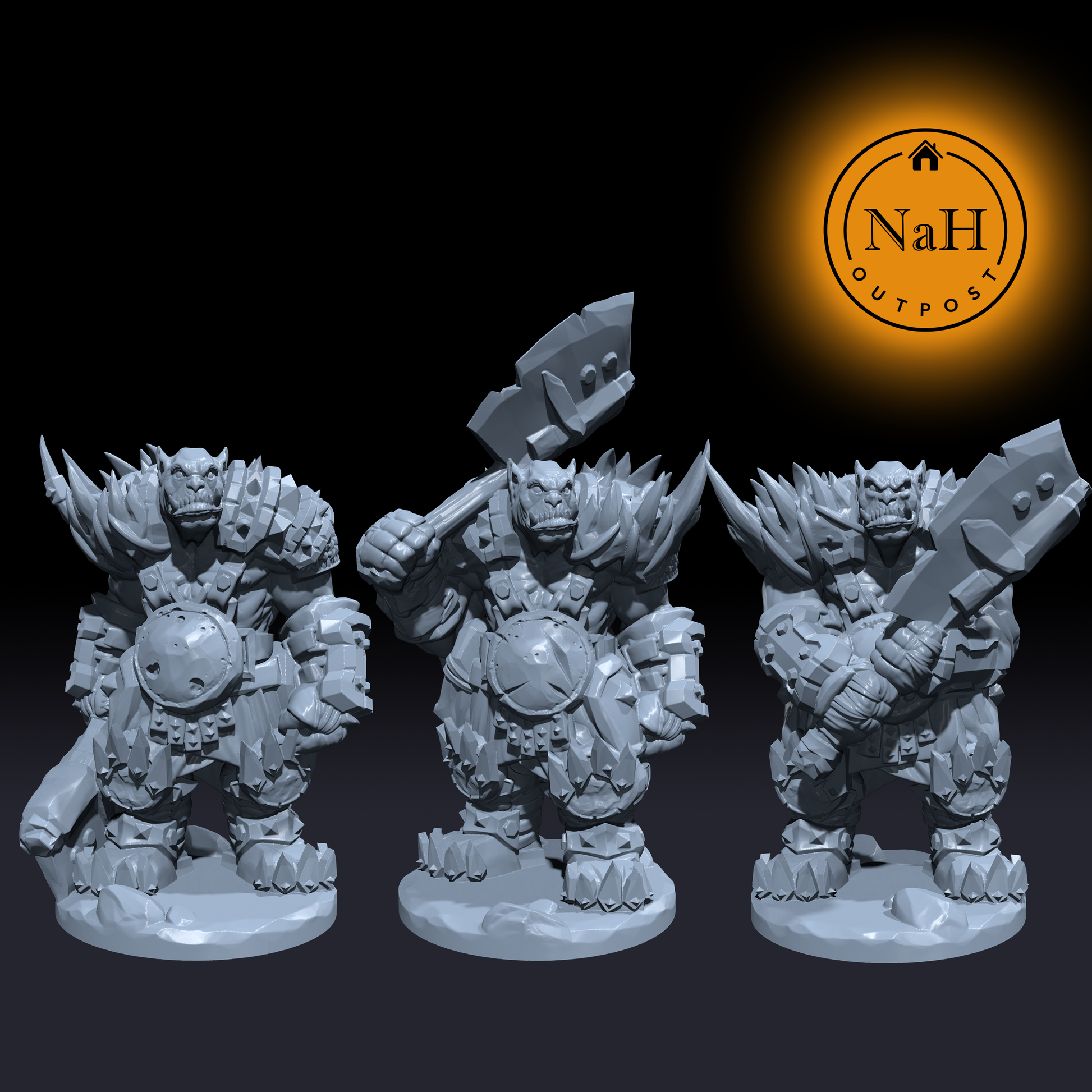 Morgash Bloodhand | Orc Grunts or Ogre Miniature for Tabletop games like D&D and War Gaming