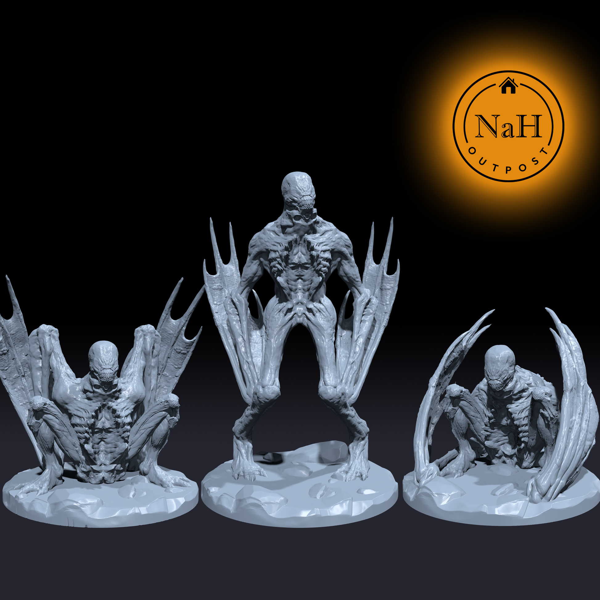 Rotwing, the Pestilence Shrieker | Plague Wing | Winged Ghoul Miniature for Tabletop games like D&D 5e and TTRPG War Gaming