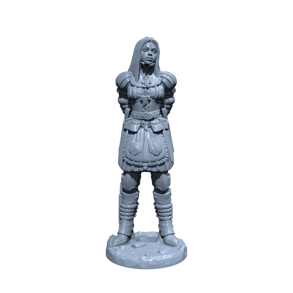 Female Human Rogue | Alice in Wonderland | Miniature for Tabletop games like D&D and War Gaming