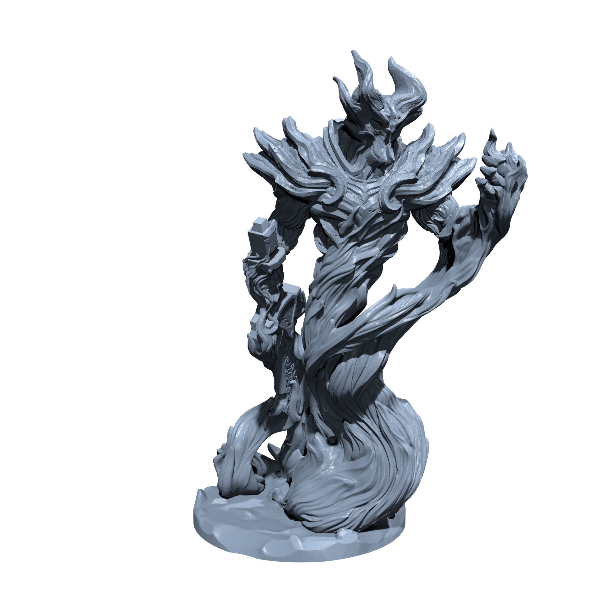 Armorbound Fire Elemental | Miniature for Tabletop games like D&D and War Gaming