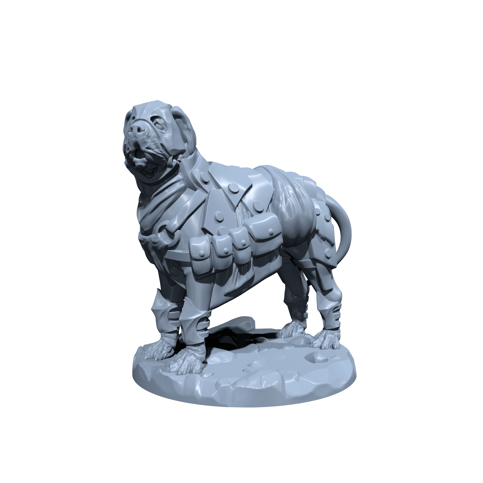 Armored War Dog | Miniature for Tabletop games like D&D and War Gaming