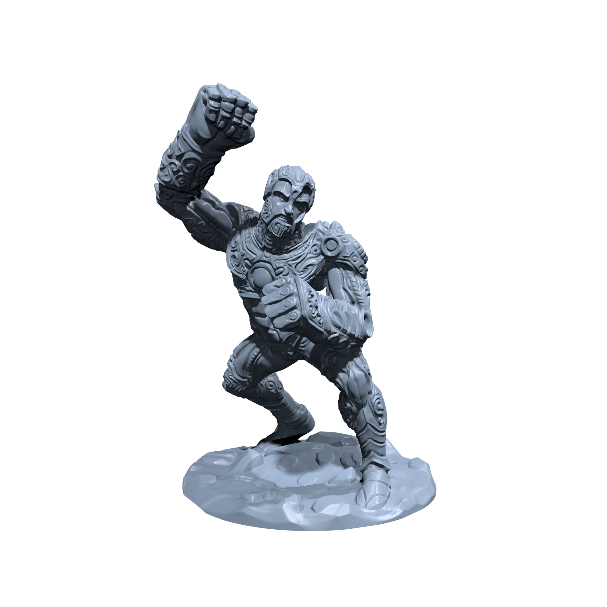 Steelheart, the Indestructible Vanguard | Adamantine Golem Miniature for Tabletop games like D&D and War Gaming