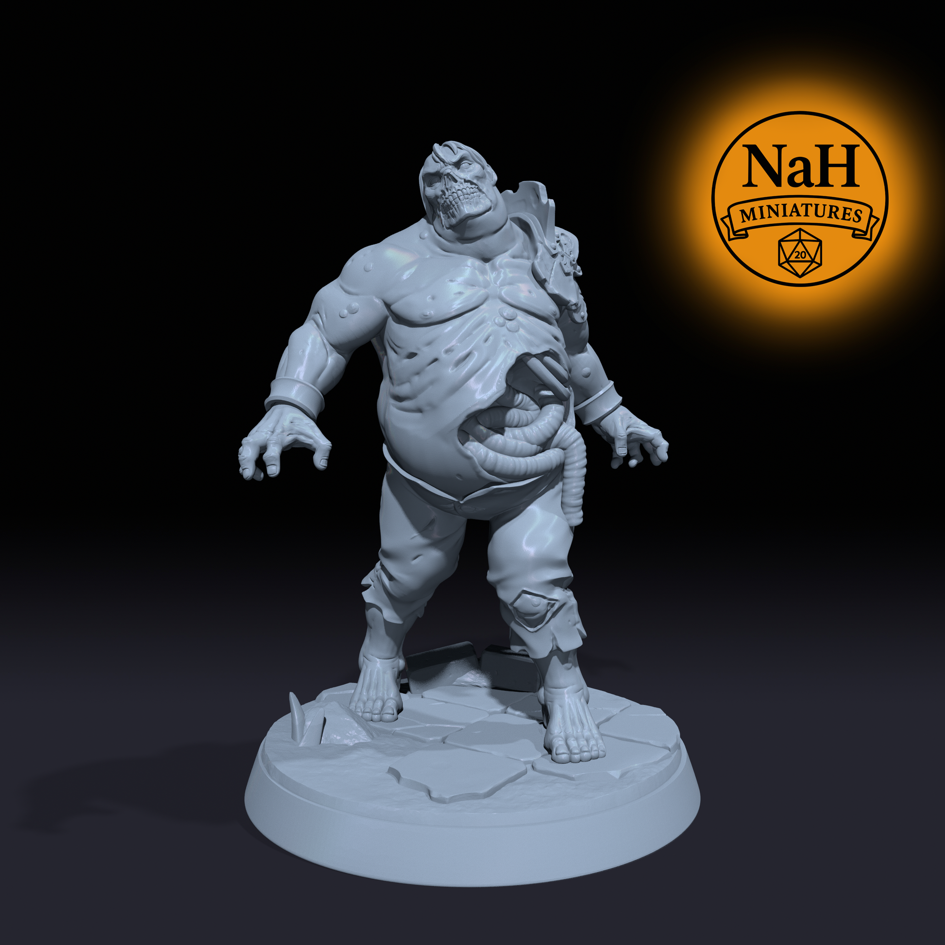 Gutburst | Bloated Zombie Brute miniature for D&D, Pathfinder | TTRPG Mini