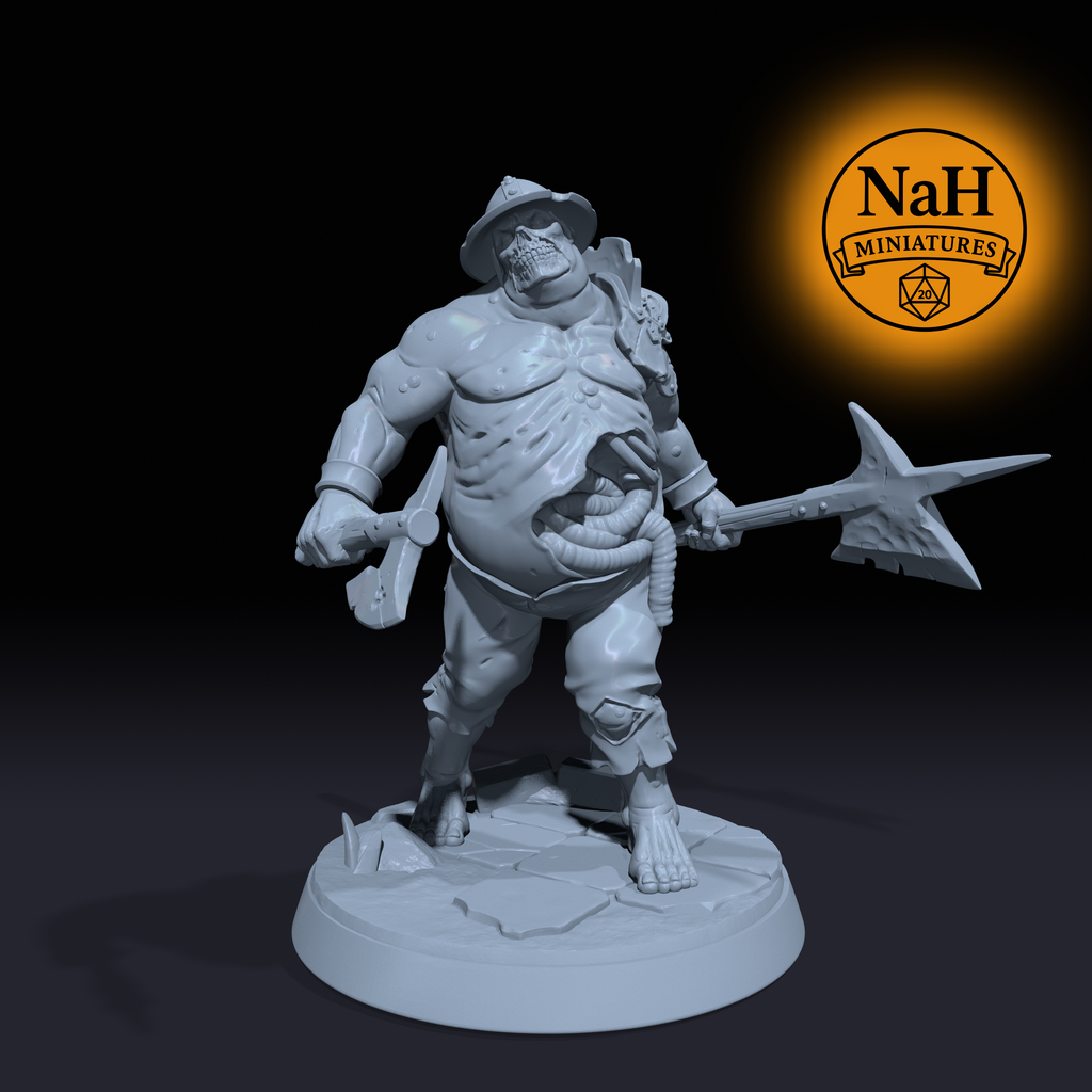 Gutburst | Bloated Zombie Brute miniature for D&D, Pathfinder | TTRPG Mini