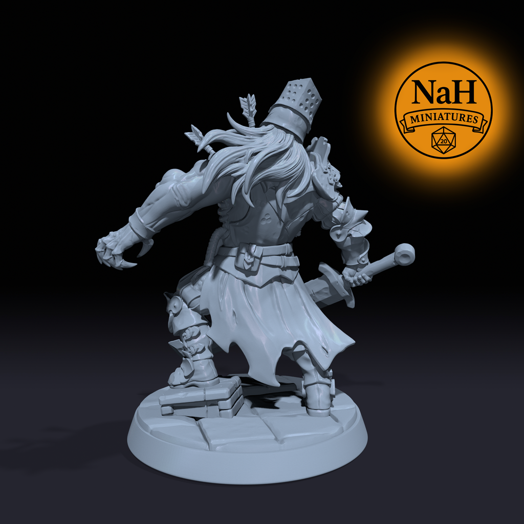 Gerwald, Fallen Guard Captain | Undead Wight Captain, Fallen Knight miniature for D&D, Pathfinder | TTRPG Mini