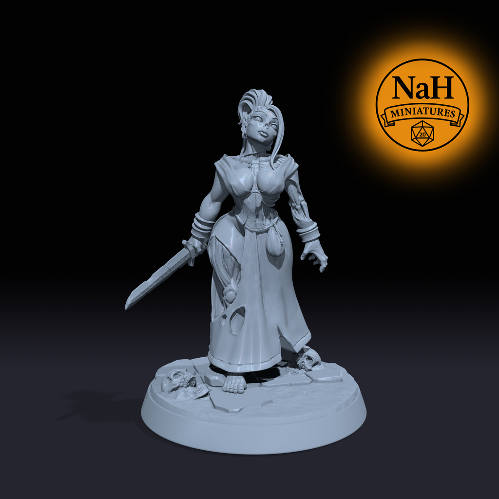 Roslyn, the Shambling Maid | Undead Duelist miniature for D&D, Pathfinder | TTRPG Mini