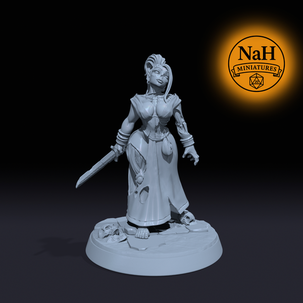 Roslyn, the Shambling Maid | Undead Duelist miniature for D&D, Pathfinder | TTRPG Mini