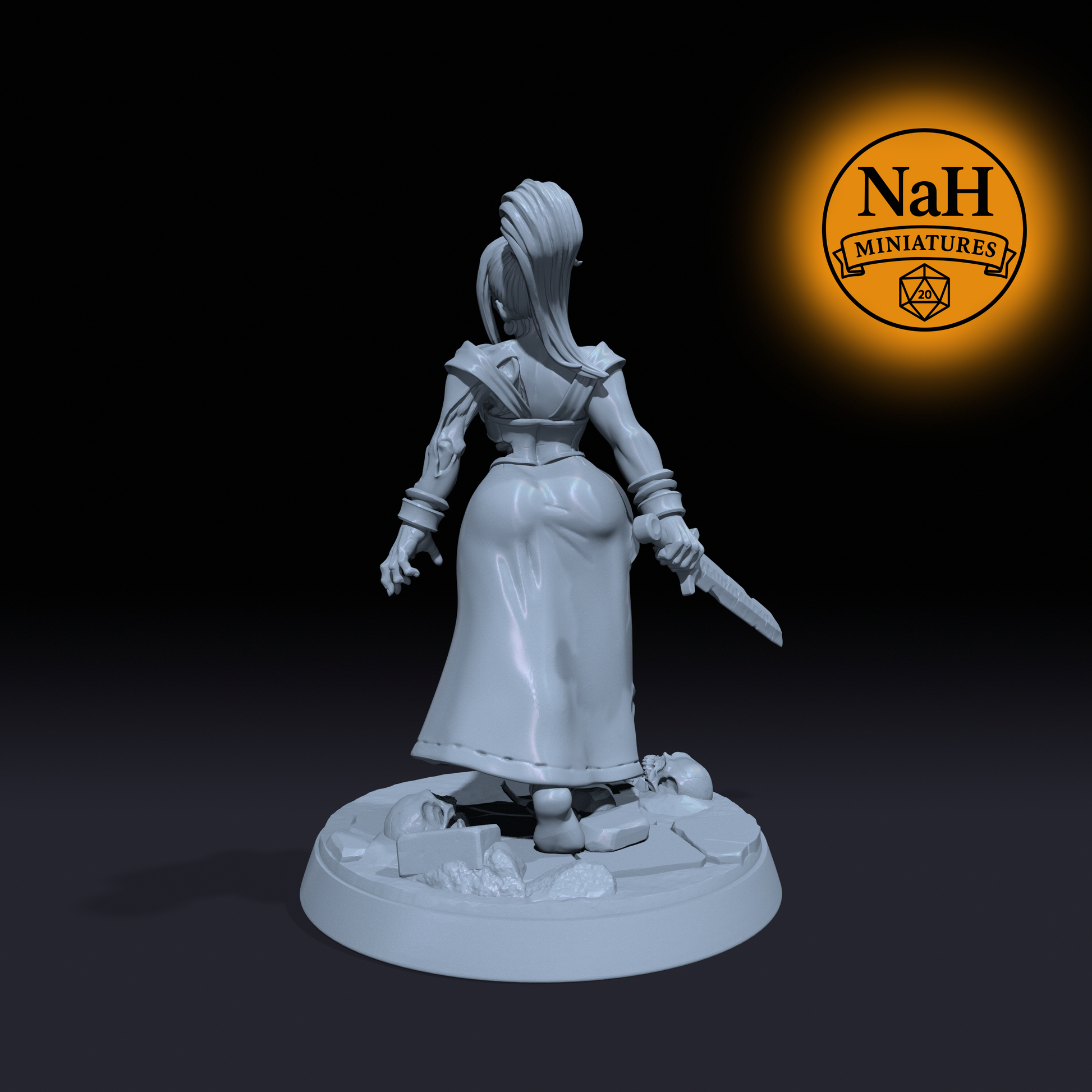 Roslyn, the Shambling Maid | Undead Duelist miniature for D&D, Pathfinder | TTRPG Mini