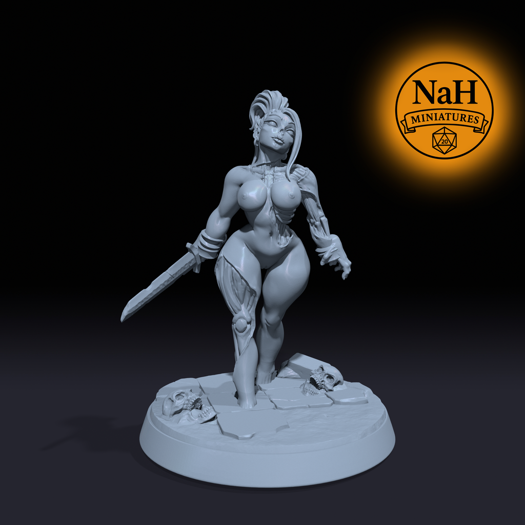 Roslyn, the Shambling Maid | Undead Duelist miniature for D&D, Pathfinder | TTRPG Mini
