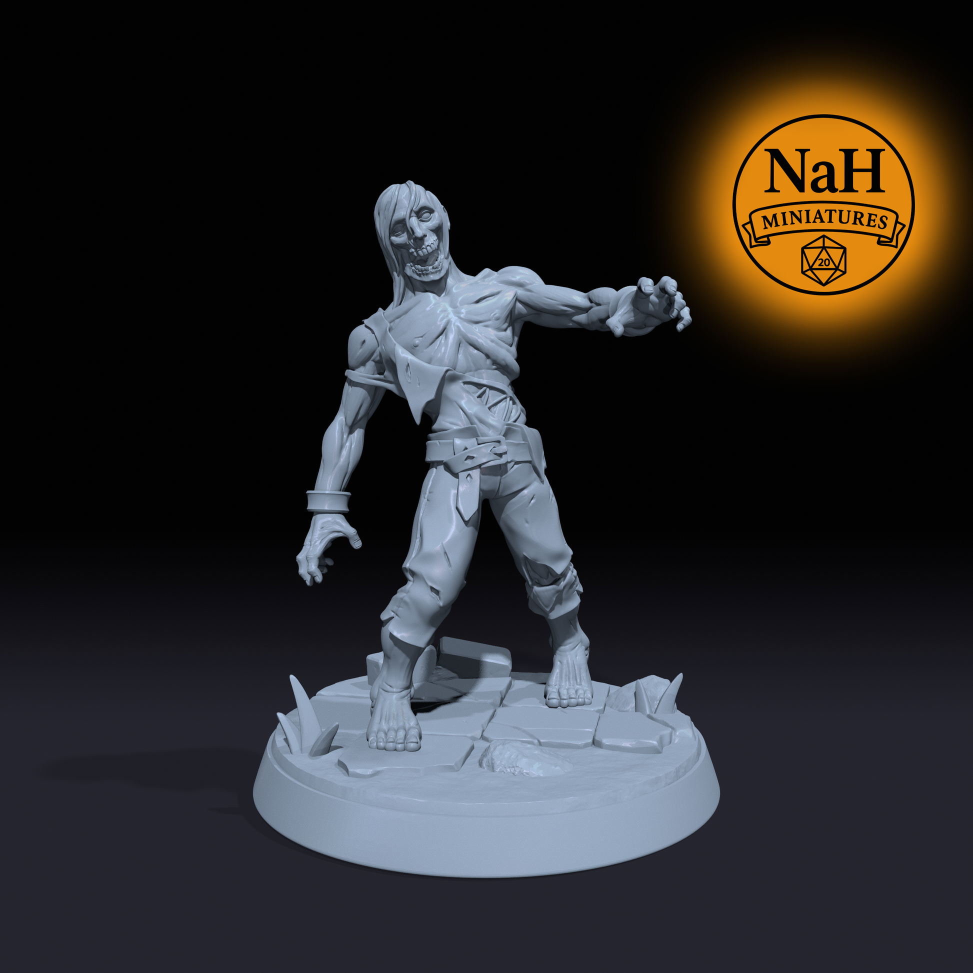 Lurchgrin | Zombie Walker Stalker miniature for D&D, Pathfinder | TTRPG Mini
