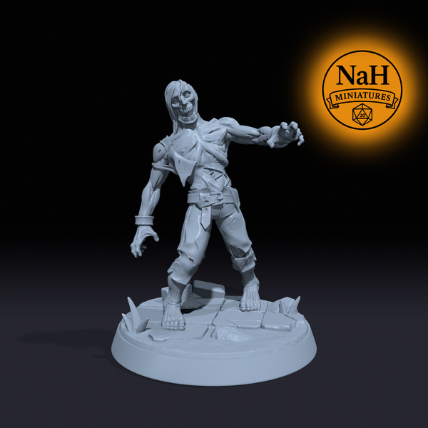 Lurchgrin | Zombie Walker Stalker miniature for D&D, Pathfinder | TTRPG Mini