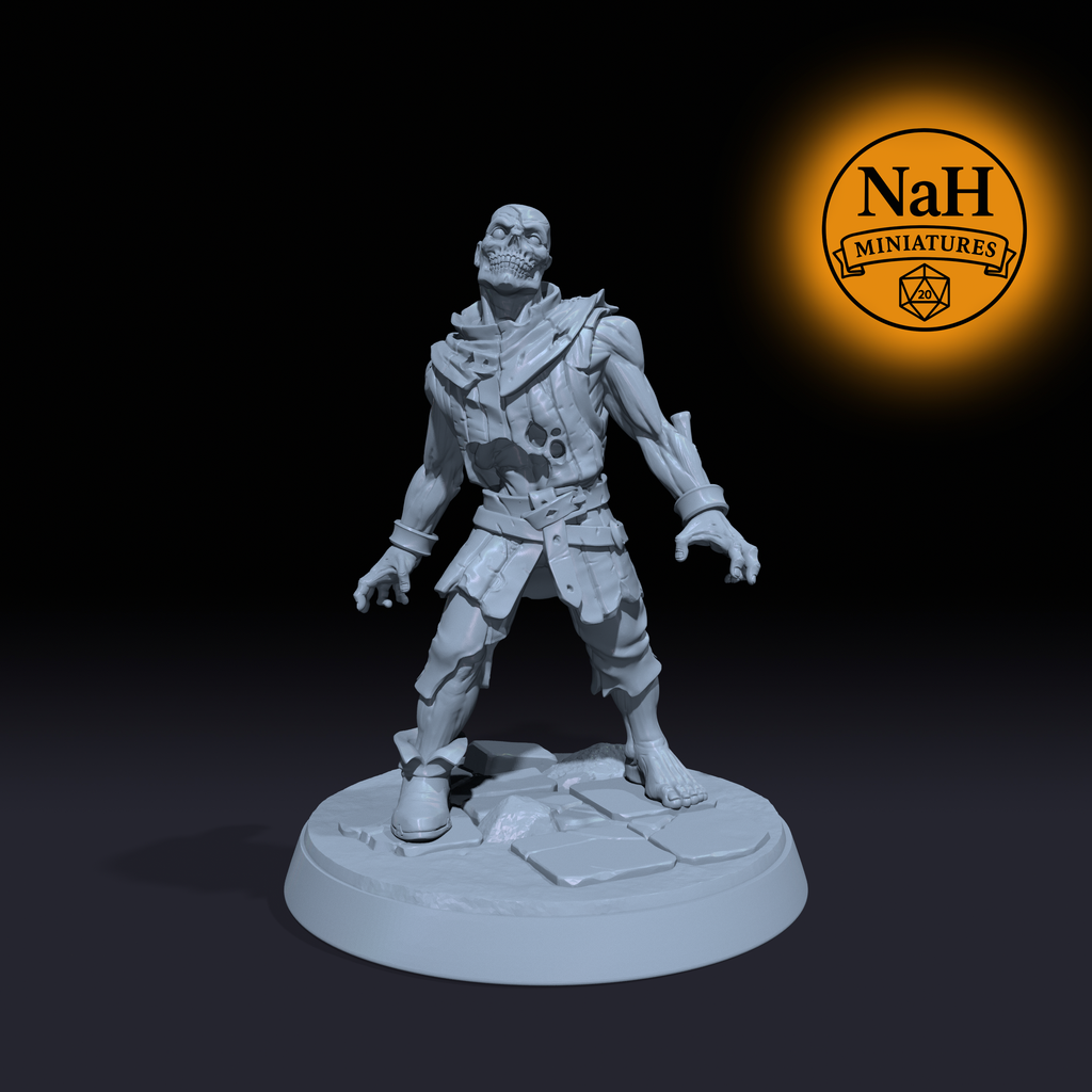 Shieldrot | Zombie Walker Defender miniature for D&D, Pathfinder | TTRPG Mini