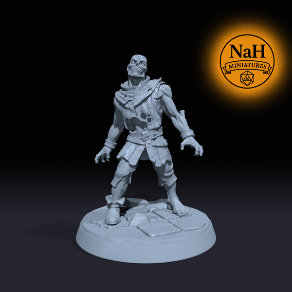 Shieldrot | Zombie Walker Defender miniature for D&D, Pathfinder | TTRPG Mini